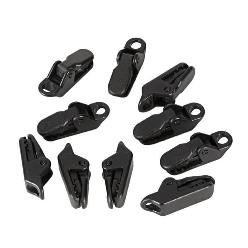 10pcs Tent Clip Tent Awning Canopy Clamp Tarp Clip Snap Canvas Gripper Anchor Caravan Jaw Grip Trap Tighten Camp Tent Hike Kits