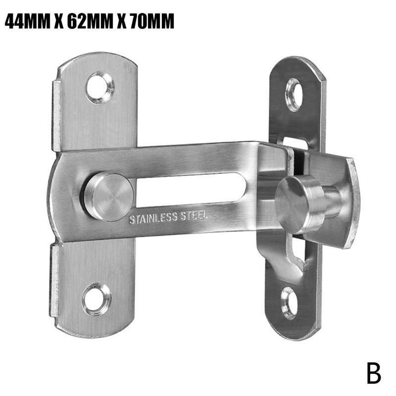 0 Degree Right Angle Door Latch Hasp Bending Latch Barrel Bolt with Screws for Doors Buckle Bolt Sliding Lock: B