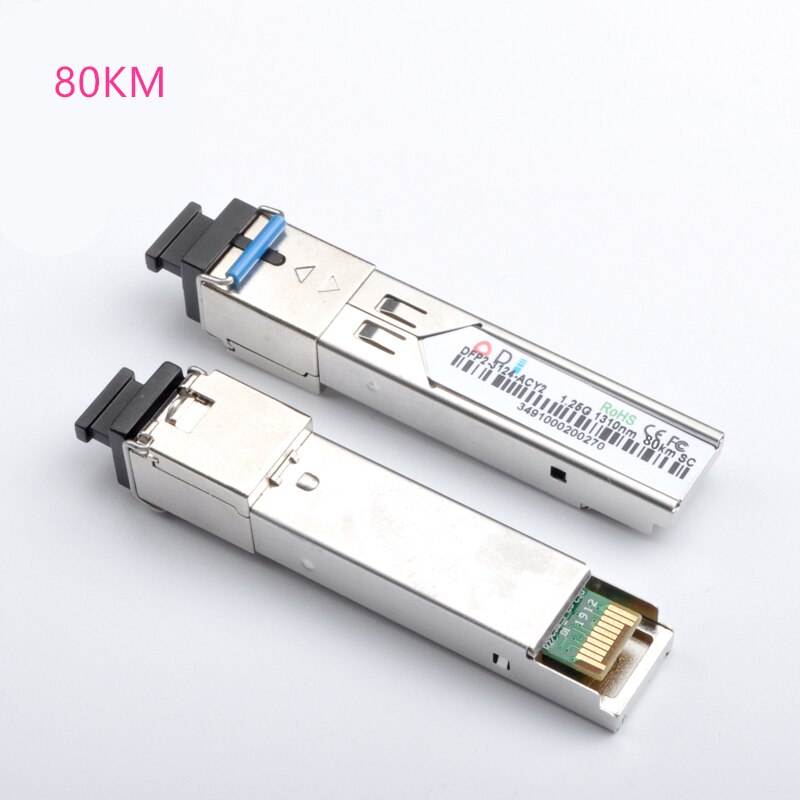 SC SFP glasvezel module 1.25G SC 20/40/60/80/100KM 1310/ 1490/1550nm Single Fiber SFP Optische Module Compatibel code ONU OLT