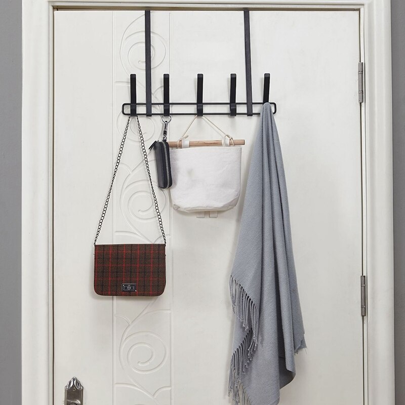Aftagelige dørkroge jern tøjbøjle badeværelse værktøj håndklædeholder nøglekroge køkken arrangør skab opbevaringsstativ