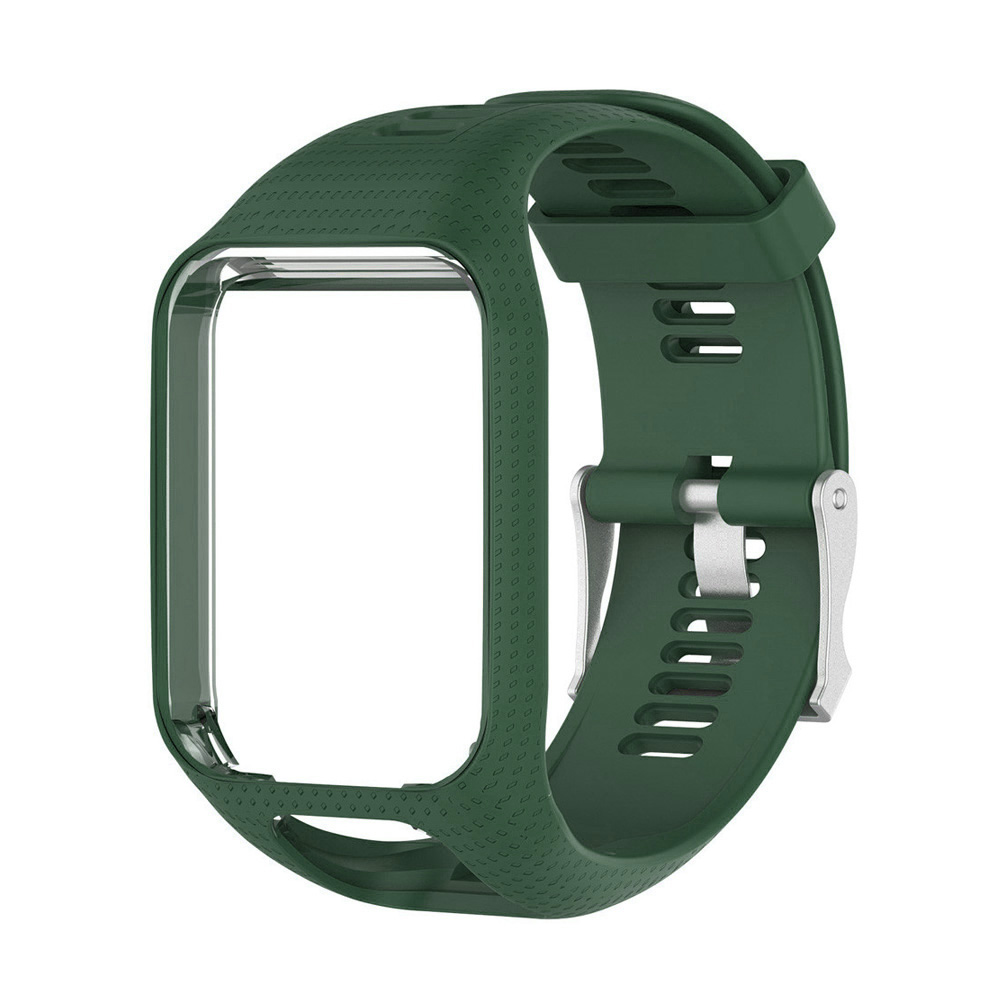 Correa de muñeca para TomTom 2 3 Runner, repuesto de pulsera de música suave, correa de reloj, correa de silicona, accesorio de pulsera de reloj: Army Green