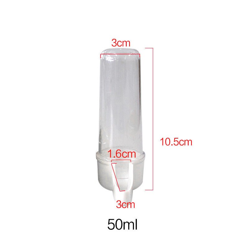 Plastic Automatic Bird Pet Feeder Food Water Bottle Feeder Storage Parrot Cage Drink Container Fruit basket Canary 50/200ml