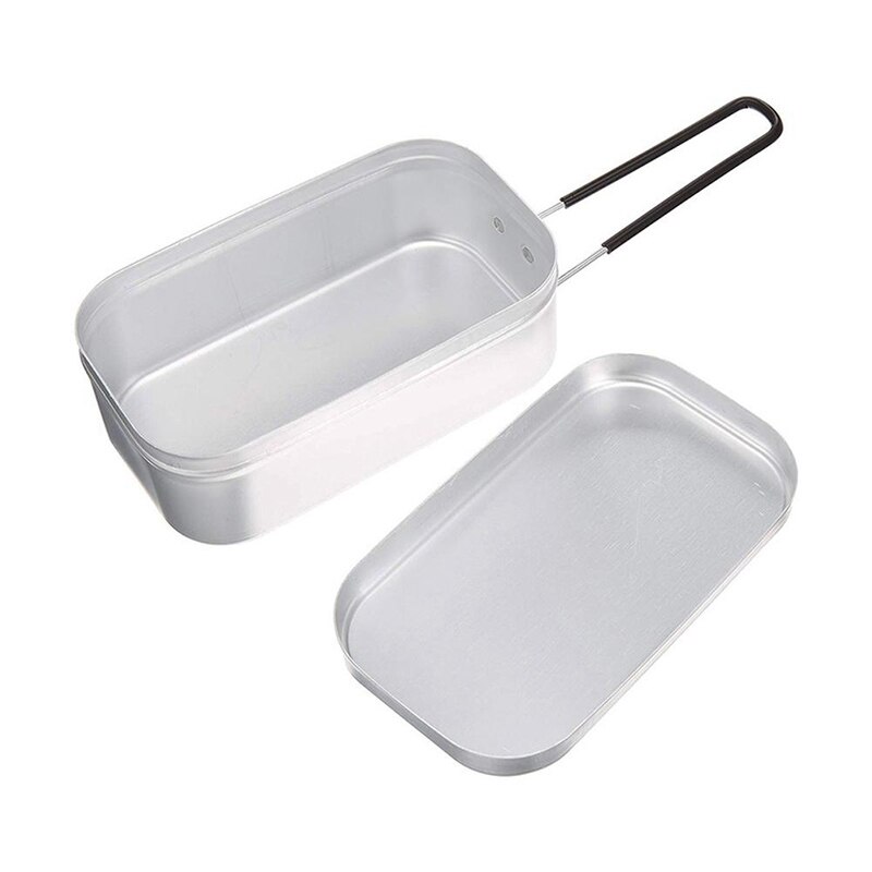 Aluminum Lunch Box with Handle Travel Portable Lightweight Thick Aluminum Case Lunch Box Kitchen Supplies