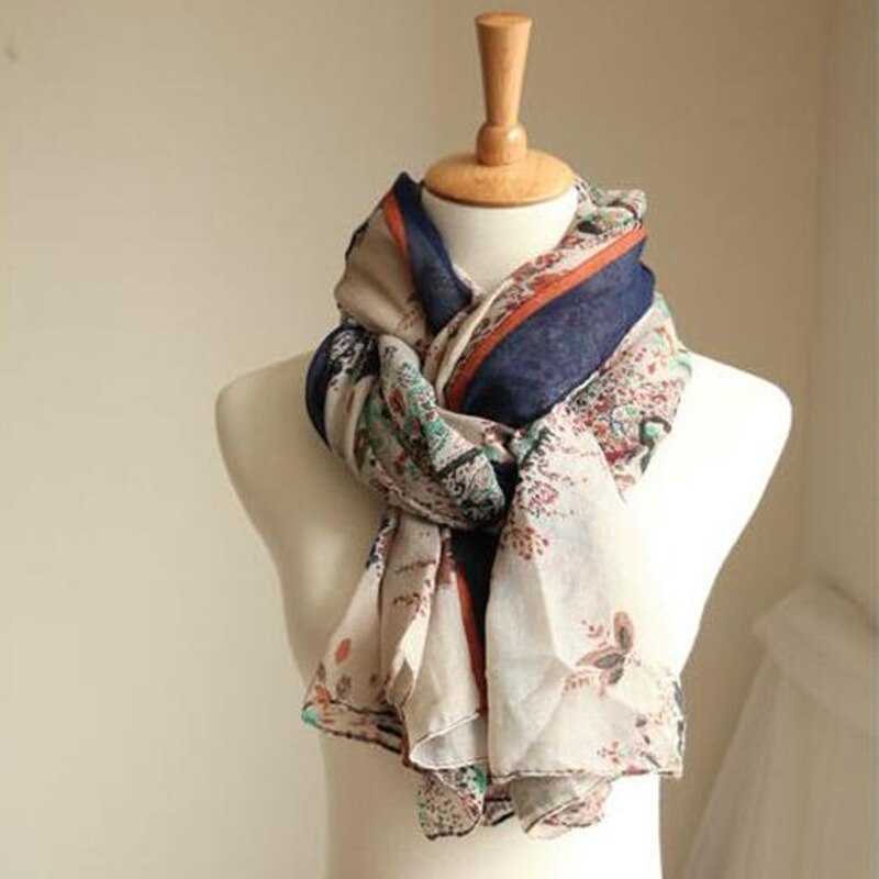 Casual Zachte 170*80 cm Vrouwen Gedrukt Voile Sjaal Strand Lange Sjaal Wrap Grote Sjaal Sjaals Vrouwen Accessoires vrouwelijke