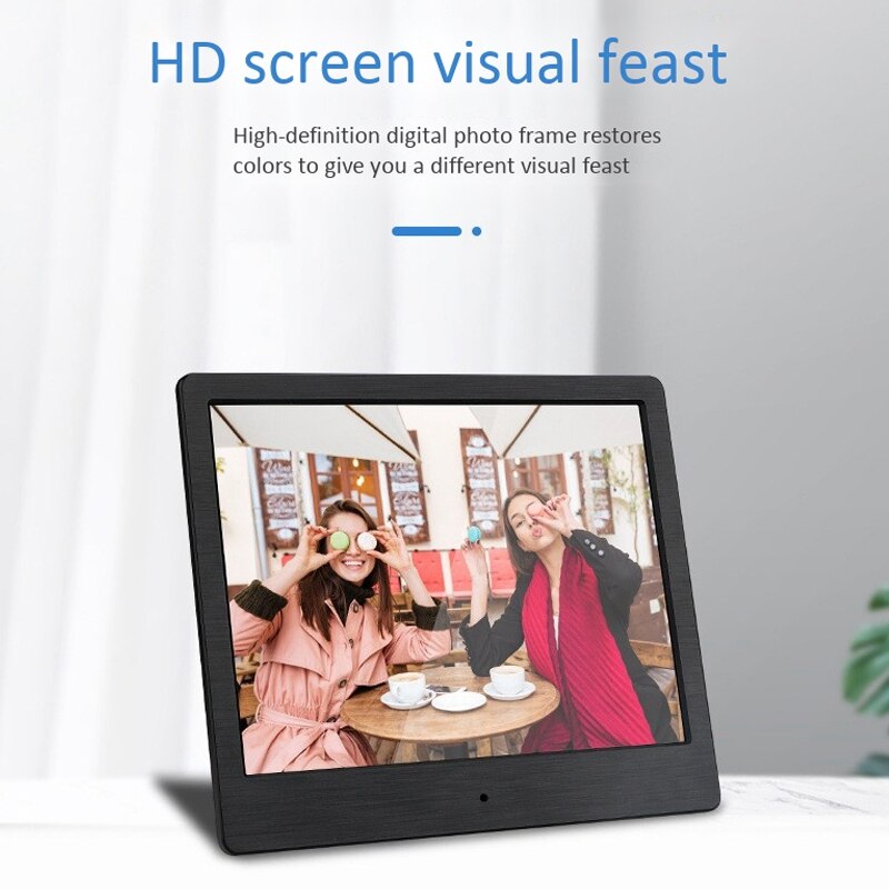 Cadre Photo numérique 8 pouces mince et léger cadre Photo numérique Full HD avec télécommande haut-parleur intégré (prise ue)