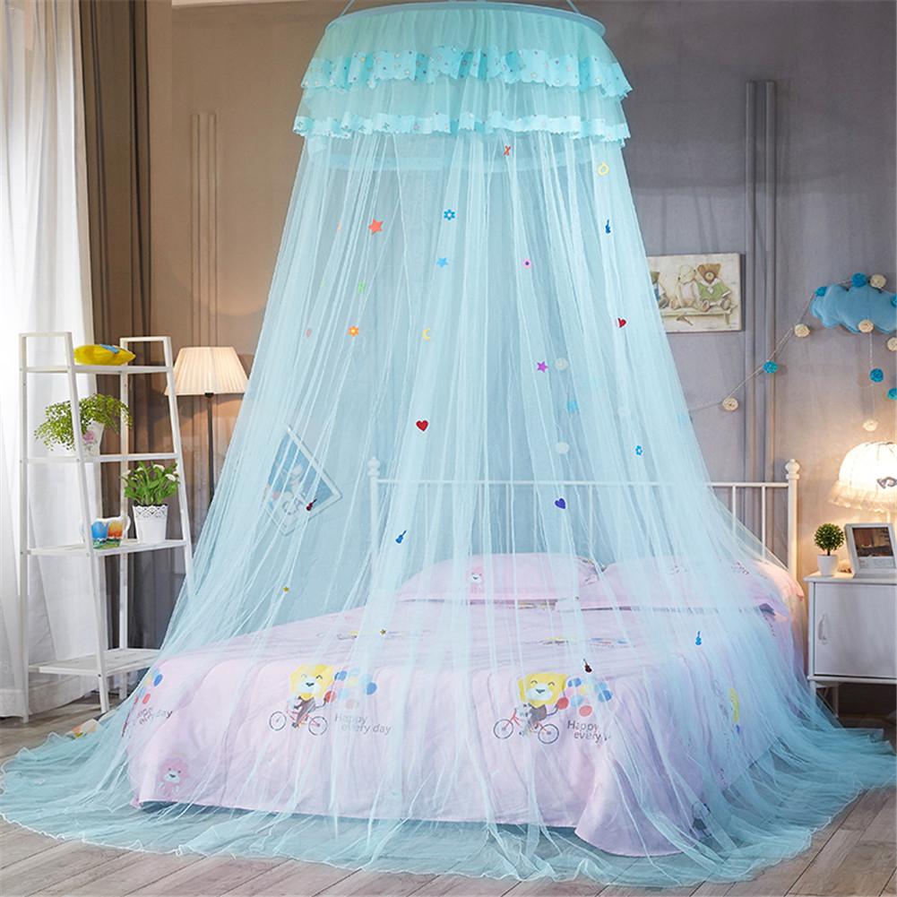 Kuppel Decke Spitze Bett Baldachin Prinzessin Kind Zimmer Moskito Netz Bett Volant Boden-Länge Kuppel Hängen Vorhang Foto Requisiten