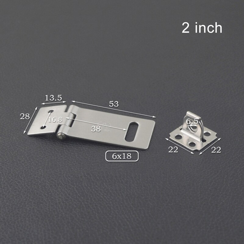 Newly 304 Stainless Steel Padlock Hasp Door Clasp Gate Lock Latch 2/2.5/3/4 Inch: s