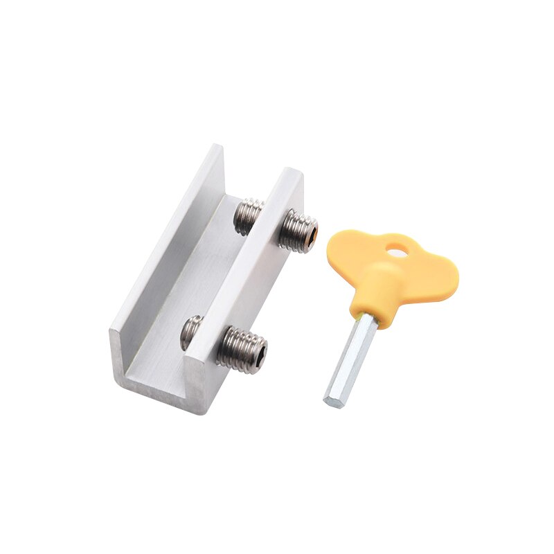 Tope de faja deslizante para ventana, limitador de bloqueo de pantalla, traducción de seguridad, marco de puerta de aluminio, protección infantil: 02