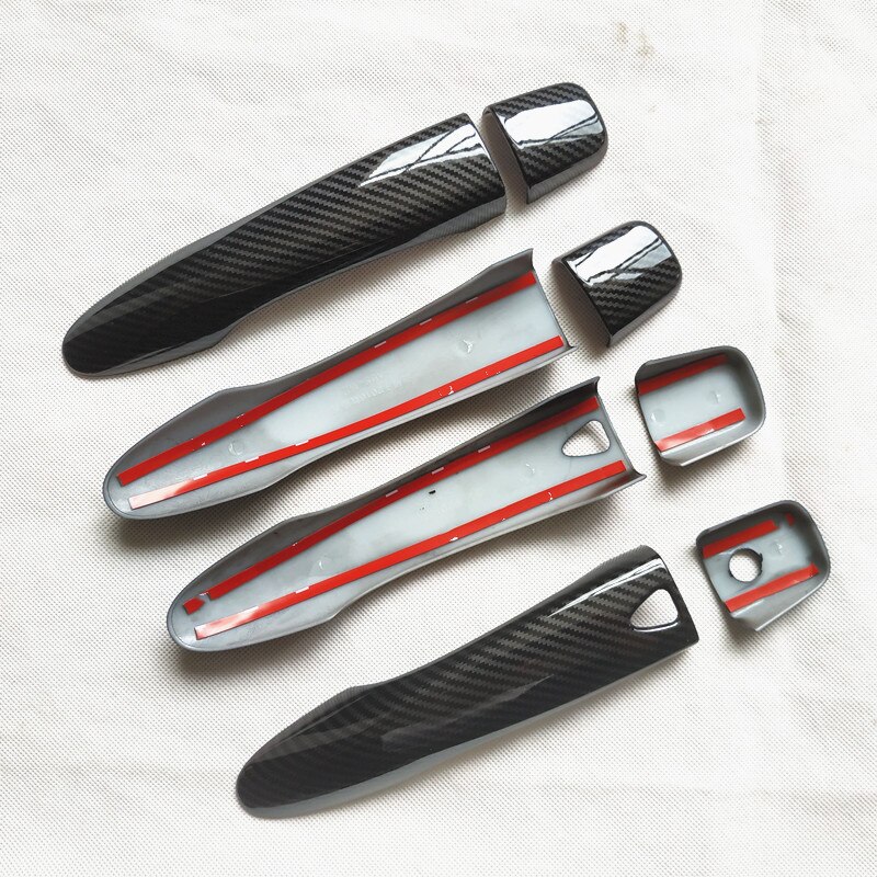 For Renault Koleos II MK2 Accessories Door Handle Cover Covers Trim Plastic Imitation Carbon Fiber