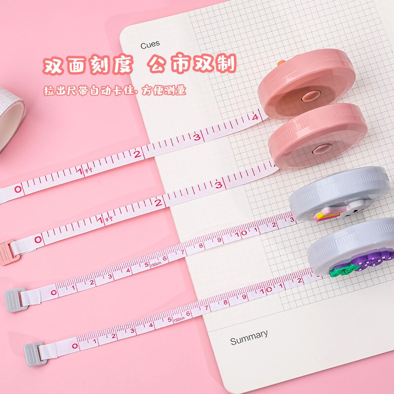Cute Mini Tape Measure Fun Cartoon Portable Tape Measure Multifunctional Measuring Tool Measurements Leather Tape Measure