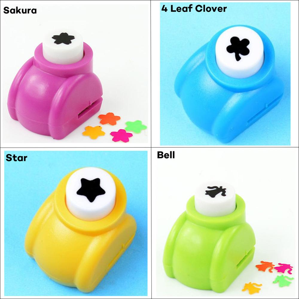 4 stk mini diy craft punch til scrapbooking punch håndlavet klippekort hulmaskine til diy-kort papir hul cl -1203: Sæt 9