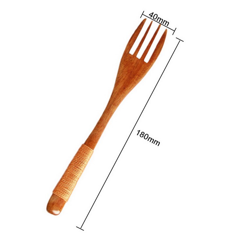 Punho longo colher de madeira natural colheres de chá de café de madeira alongamento mexendo colher 20x1.7cm cozinhar catering colher cozinhar ferramentas: A1