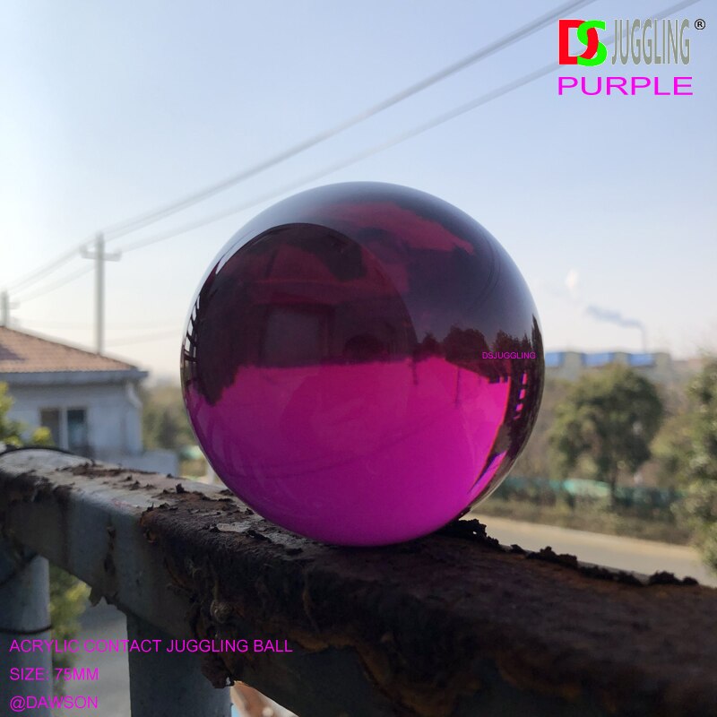 Dsjuggling Acrylic Juggling Contact Balls (2.95 Inch 75mm Color as Black, Glow, Purple)
