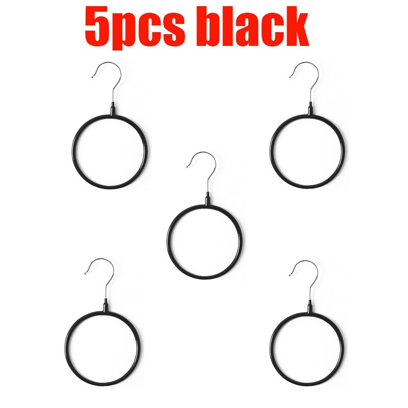 Suporte de chales com gancho para lenço, organizador de lenços e cachecol, rack de armazenamento antiderrapante para guarda-roupa doméstica. peças: 5pcs-black