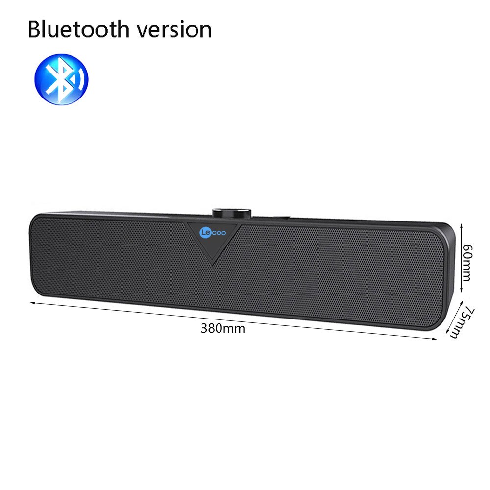 Lenovo Lecoo DS102 Bluetooth Computer Speaker USB Powered Wired Computer Sound Bar Mini Soundbar Speaker Subwoofer: Wired and Bluetooth