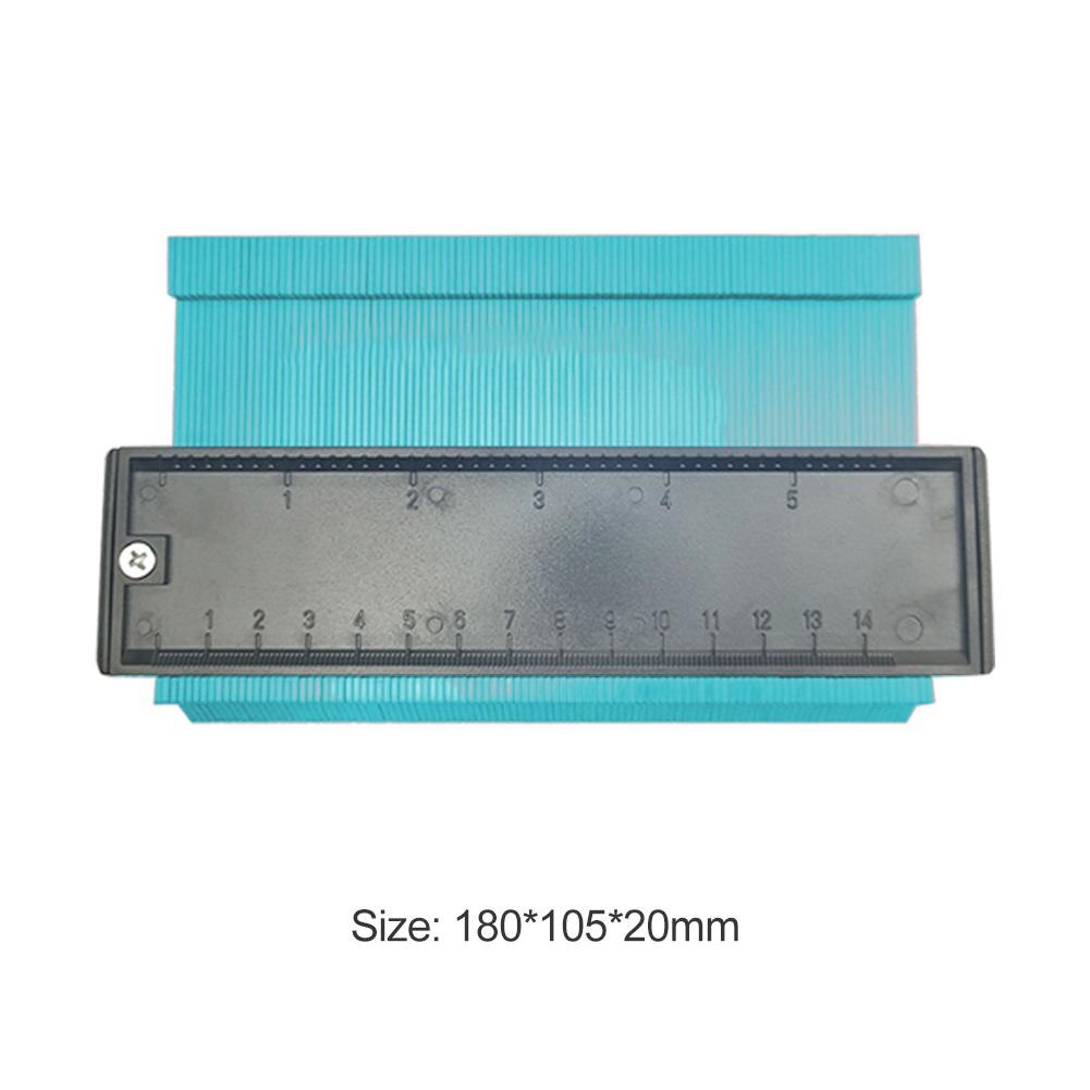 10/6inch Contour Gauge Profile Duplicator Contour Gauges Standard Wood Marking Tool Tiling Laminate Tiles Profile Measuring Tool: 6 inch Green