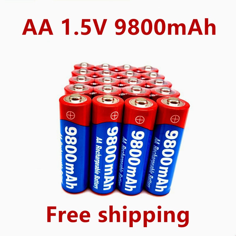 New2 ~ 20 Stks/partij Aa Oplaadbare Batterij 9800Mah 1.5V Alkaline Oplaadbare Batery Voor Led Licht speelgoed Mp3