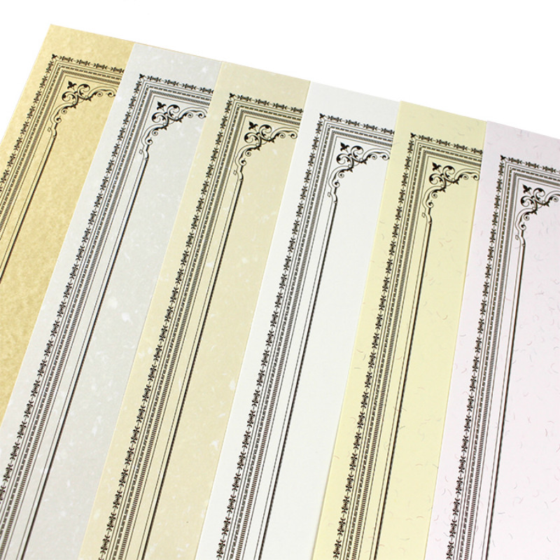 European Certificate Paper Blank Certificate Inside Page Paper Horizontal and Vertical Certificate Core Paper Lace Certificate
