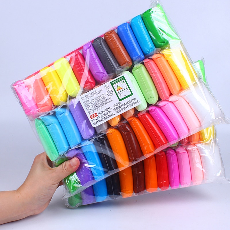 Plastilina 36 colori aria secca luce playpasta argilla polimerica bambini educazione precoce giocattoli fai da te melma colorate fango gioca pasta giochi regalo