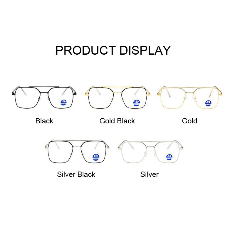 Anti Blue Square Computer Glasses Men Blue Light Coating Gaming Glasses For Computer Protection Eye Retro Spectacles Women