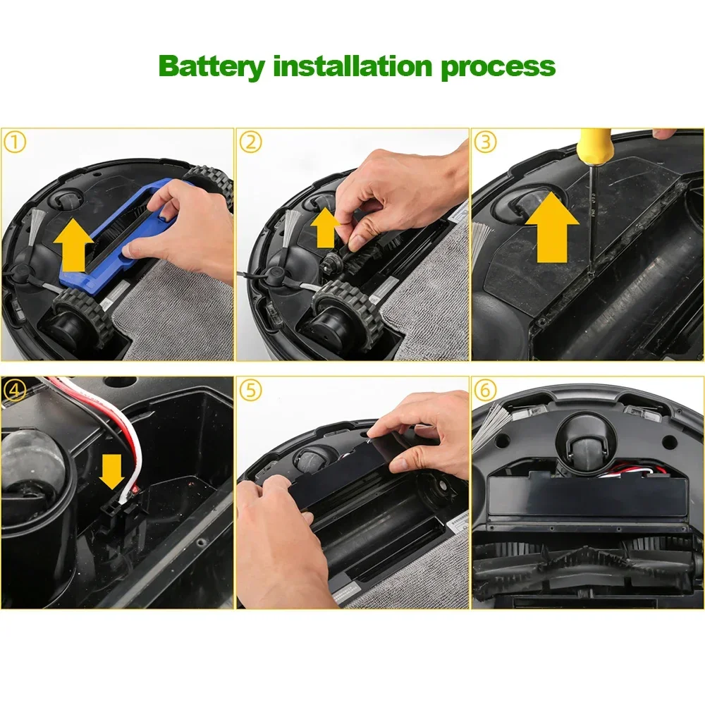 Batterie Für Xiaomi Mijia 3C STYTJ02YM Akku 14,8 V Fegt Wischen Roboter Für Haier JX37 Staubsauger Batteria