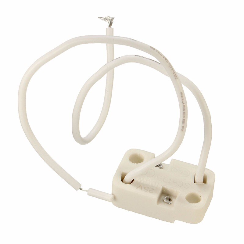 5pcs Ceramic MR16/GU5.3 Lamp Base Lampholders Socket LED Bulb Halogen Light Lamp Holder Connector Wire 110-240V