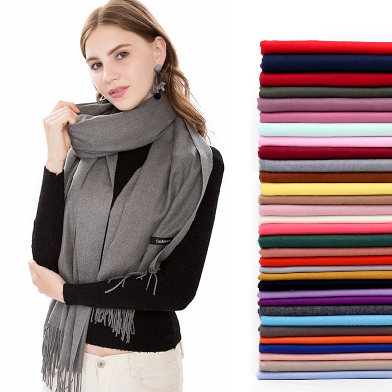 Sommer kvinner hijab skjerf tynne sjal og omslag dame solid kvinnelig hijab stoles lange kashmir pashmina foulard hodeskjerf