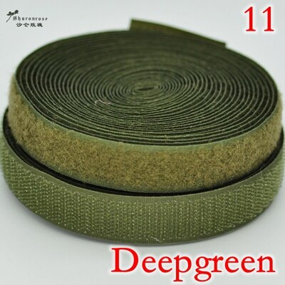 20mm 2 yards/lot kleurrijke zelfklevende klittenband naai-drukknoop naai-accessoires voor thuis kleding tas sh: 11 diepgroene