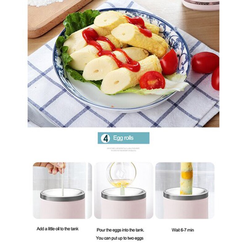 Automatic Egg Roll Machine Egg Cup Mini Egg Cooker Sausage Instant Breakfast Maker Machine SMD66
