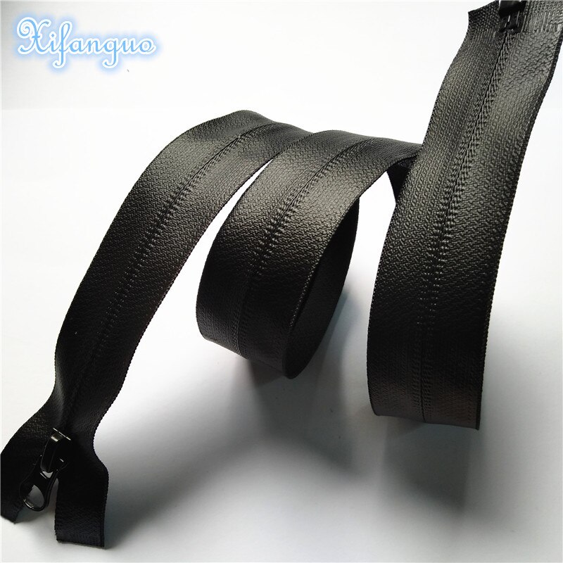 5pcs 5# Nylon Opening TPU Waterproof Zipper Black 70CM-100CM