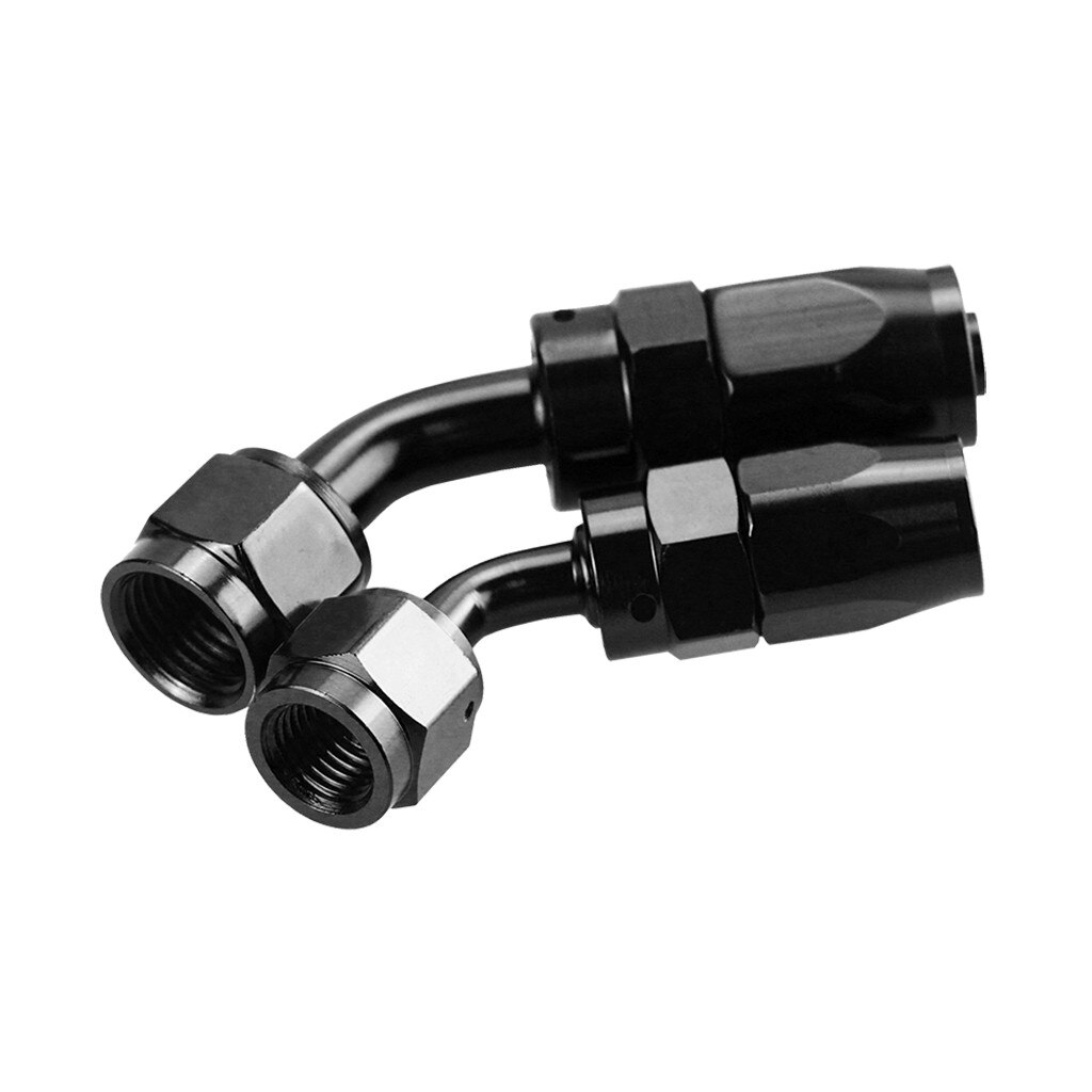AN4/AN6/AN8/AN10/AN12 Swivel Hose End Fitting Adapter For Oil/Fuel/Gas Hose Line AN Degree Swivel Hose End Black may27
