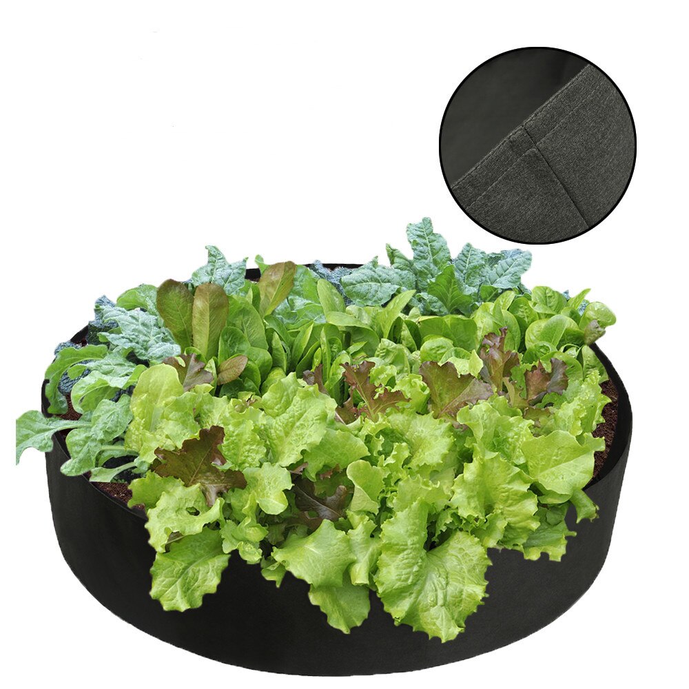 Große Kapazität Wachsenden Tasche Container Garten Juwelüse Kasten Nicht-gewebte Stoff Pflanzung Tasche Wachsende GrüNe Blume Pflanzen Garten Taschen: Schwarz / 50 Gallone