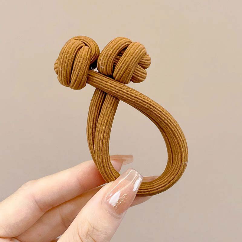 Bandas de goma para coleta alta para mujer, banda para el cabello, cuerda elástica para la cabeza, Scrunchies coreanos, lazos para el cabello anudados, accesorios para el cabello: Rosa