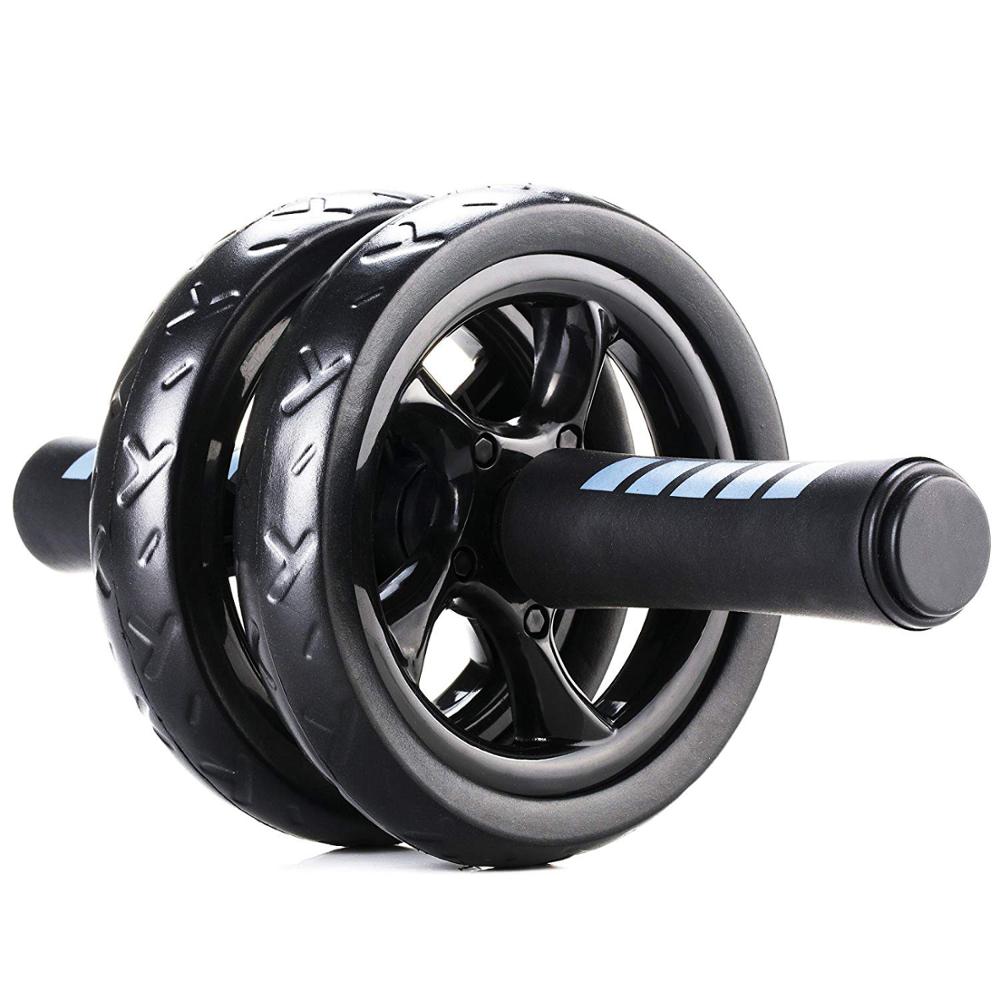 Abdominal Ab Wheel Roller with Mat No Noise Muscle Double-wheeled Abdominal Roller Workouts Abdominal Fitness Exercise Equipment