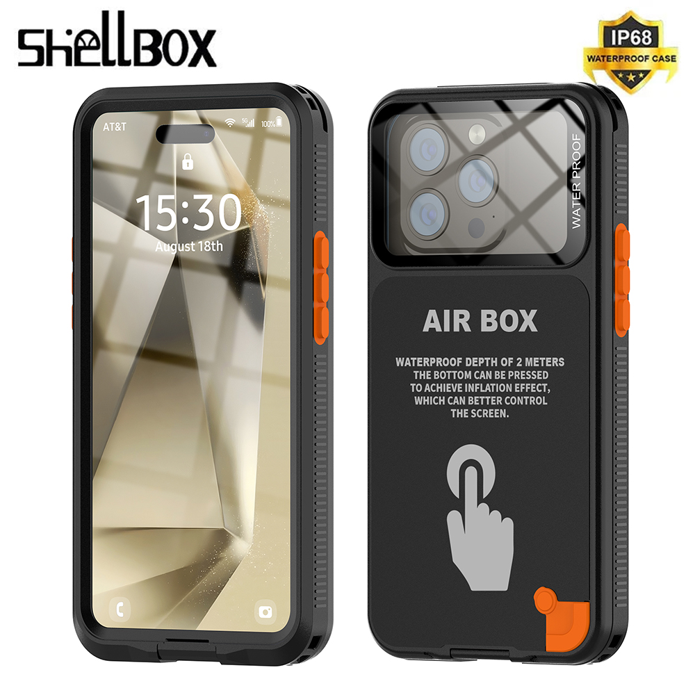 Funda impermeable IP68 para iphone 15 Pro, funda 14 13 12 bajo el agua 360, cubierta de sellado de cuerpo completo, Protector de pantalla incorporado a prueba de golpes