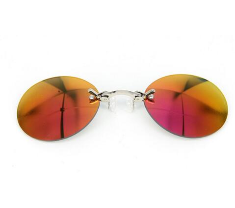 ISENGHUO Klassische Runde Clip Auf gläser Matrix Morphus Sonnenbrille Matrix Sonnenbrille Film sonnenbrille randlose sonnenbrille männer: verrotten