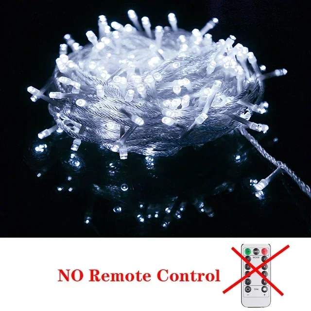 2M-100M Led String Fairy Lights Christmas chain Garland Outdoor Waterproof for Party Ramadan Wedding Decoration: Red / P