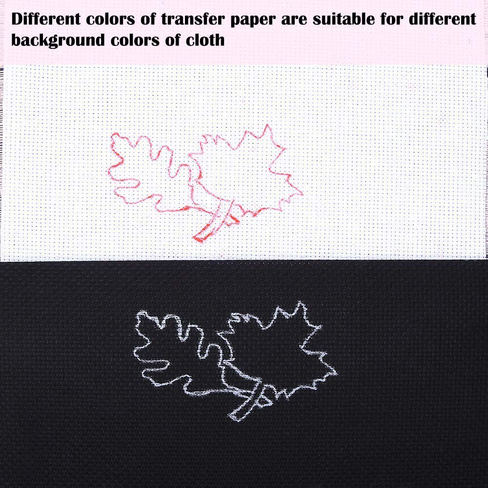 10pcs Embroidery Transfer Paper with 1pc Iron Pen Kit for Handmade Craft-Carbon Water-Soluble Tracing Paper DIY Sewing Tools