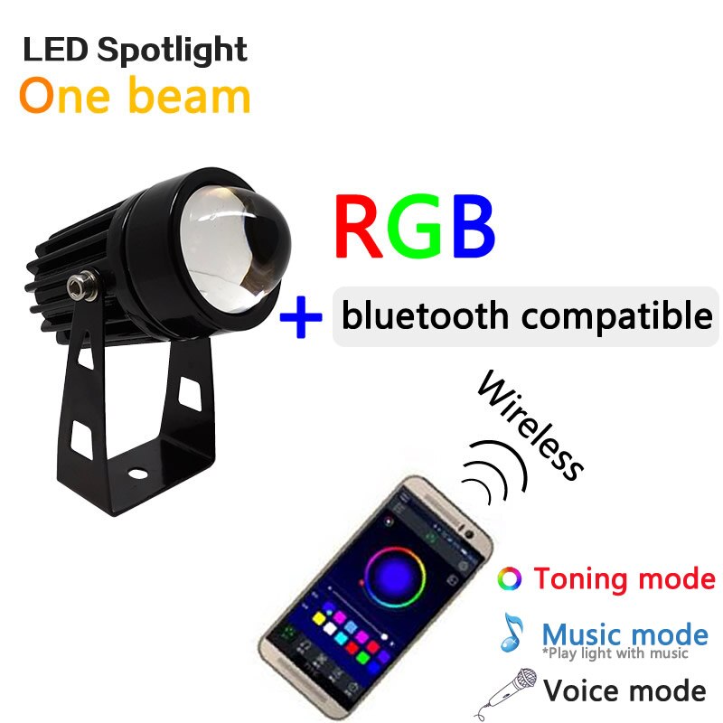 Outdoor LED Wall spotlight 9W 12W landscape Lighting 220V Red Green Blue RGB Wall light IP66 Waterproof one beam lights: WHITE / 0-5W