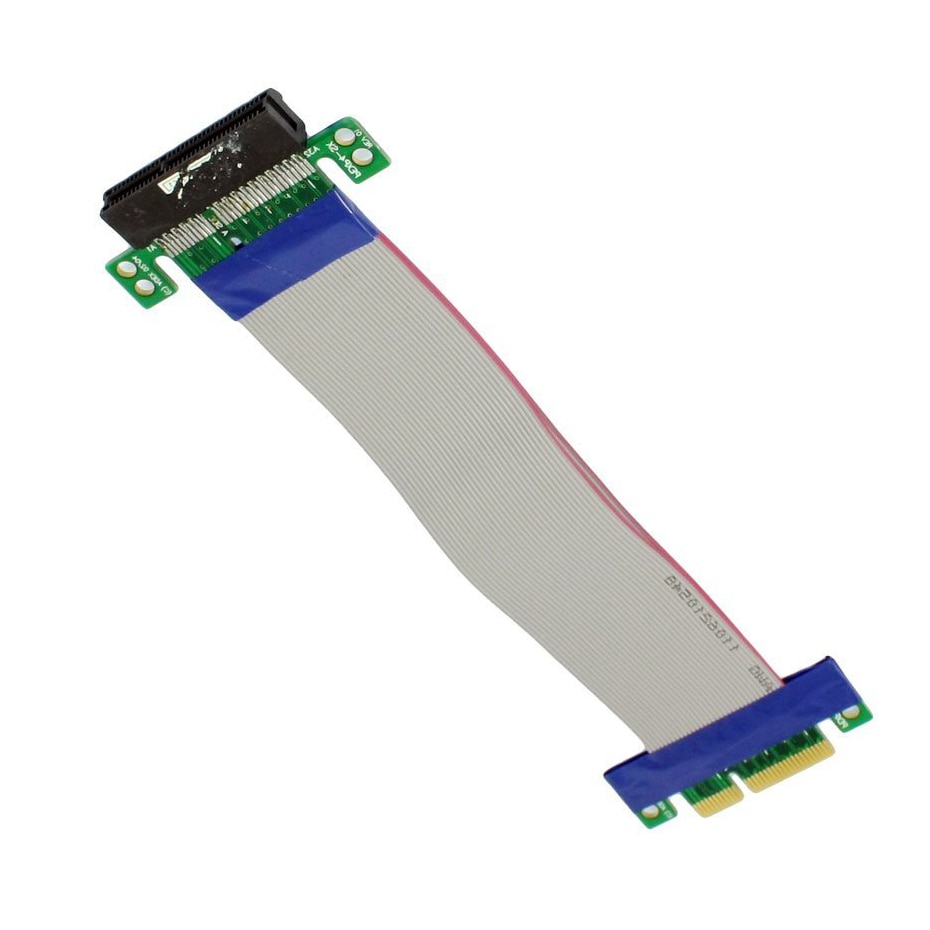 THGS-PCI-E 4X Slot Riser Card Extension Flexible Flex Relocate Cable