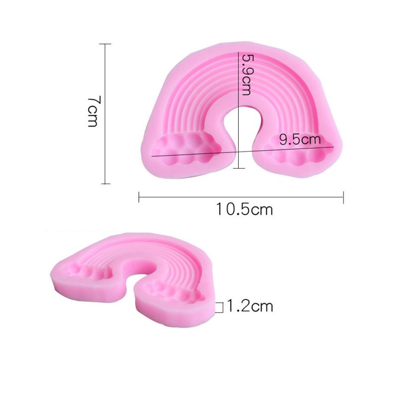 3D Regenboog Silicone Mold Baby Birthday Party Cake Decorating Gereedschap Fondant Mal Chocolade Snoep Gumpaste Mallen Bakken Mallen: 4