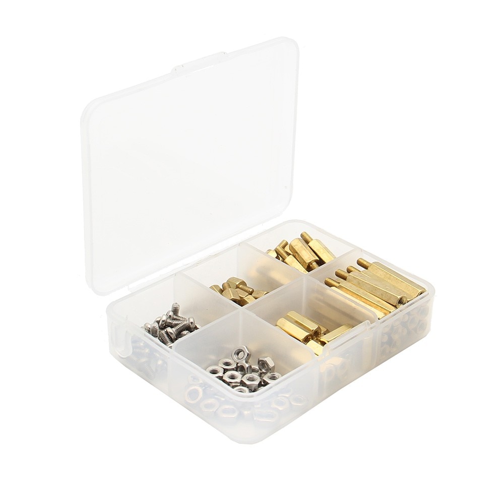 Raspberry Pi 4 Model B/3B+/3B Installation Tool 120Pcs M2.5 Series Hex Brass Spacer/Standoff+Nuts+Screws Accessories Kit