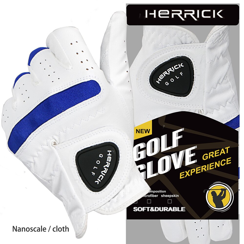 Golfhandsker herre venstre hånd blød åndbar anti-slip mikrofiber stof handske golf tilbehør