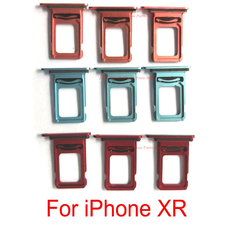 Dubbla sim-kort fackhållare läsuttag för iphone xr iphonexr sim-fackkort ersättningsreservdelar
