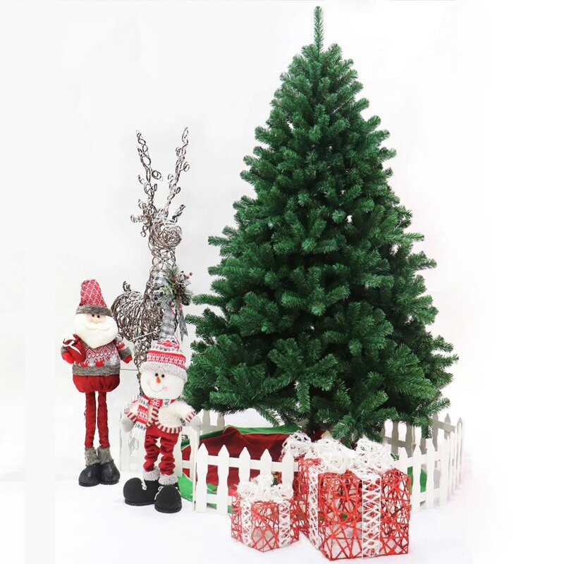 Árbol de Navidad de PVC cifrado, 1,5 m, 1,8 m, árbol de Navidad grande, punto al por mayor, árbol de Navidad de PVC Artificial de fábrica