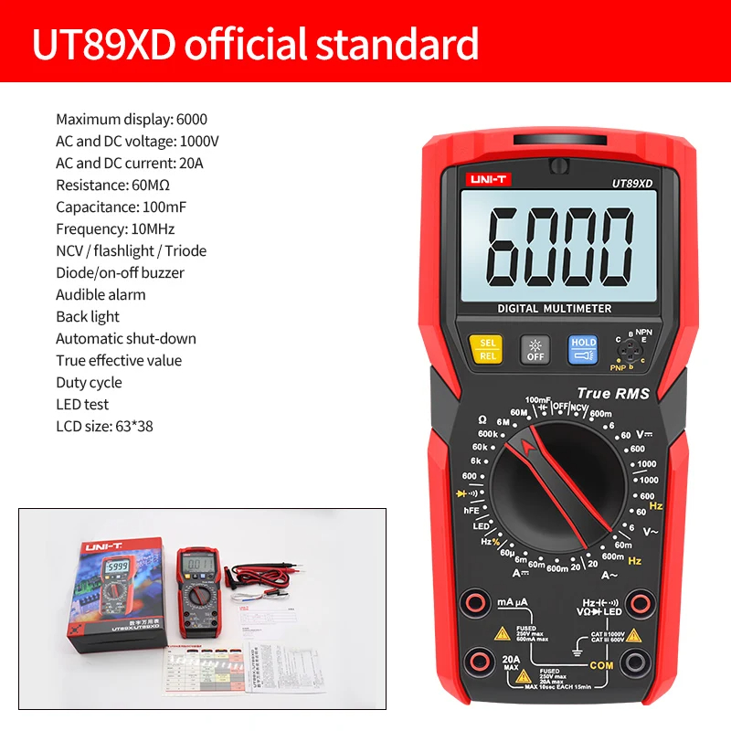 UNI-T Multímetro Profissional UT890C UT890D + UT89X UT89XD UT89XE UT60S UT60BT UT61B + UT61D + UT61E Plus Multímetro Elétrico: YELLOW