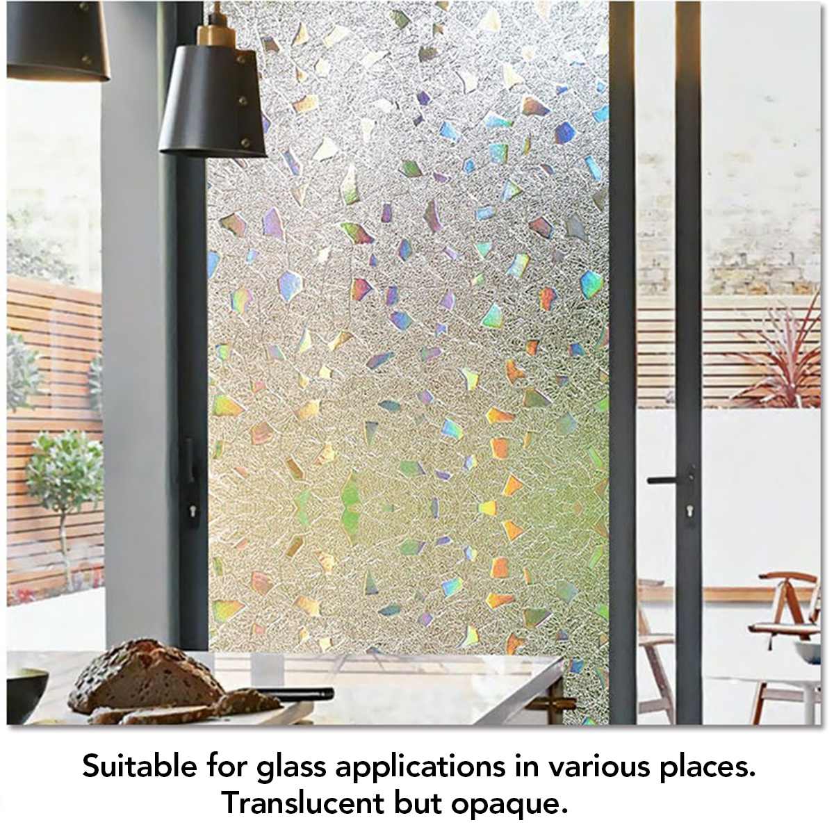3D Tinted No Glue Static Window Film Privacy Window Rainbow Films for Stained Glass Self-Adhesive Films Crystals Sticker Glas