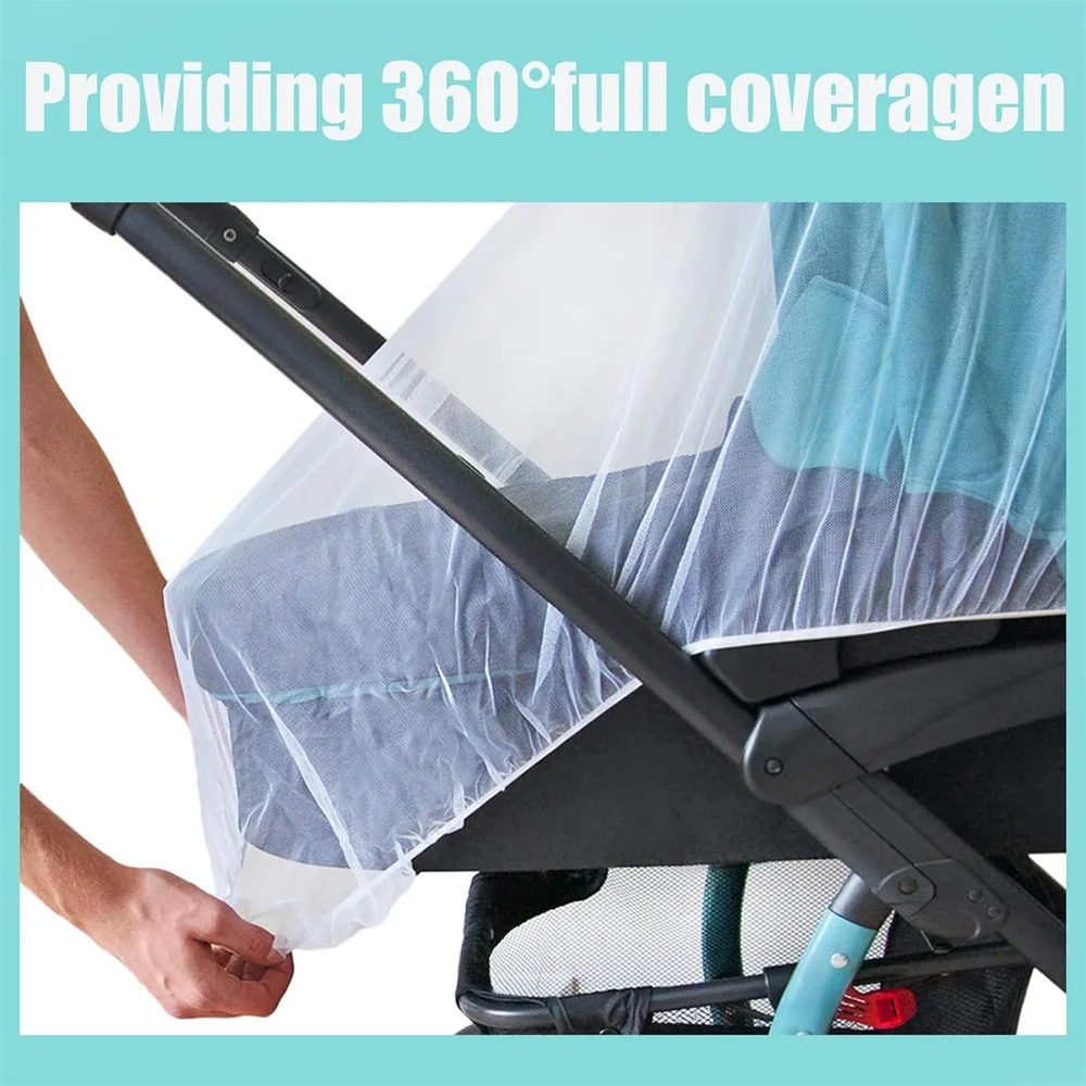 Klamboe Voor Kinderwagen Draagbare Mini Wieg Bug Netto Wasbare Fijne Mesh Cover Met Elastische Rand Voor Kinderwagen Wieg