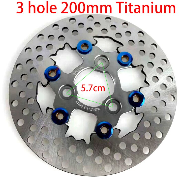 Universal Aluminum alloy Floating discs motorcycle brake disc Outside diameter 200mm/220mm/245mm/260mm Rapid cooling brake pads: 5.7 Titanium 200mm