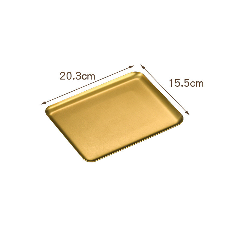 Bandeja de repostería poco profunda de acero inoxidable, platos de almacenamiento de alimentos para frutas, platos antiadherentes, sartén para pasteles, utensilios de cocina para Cocina: Naranja